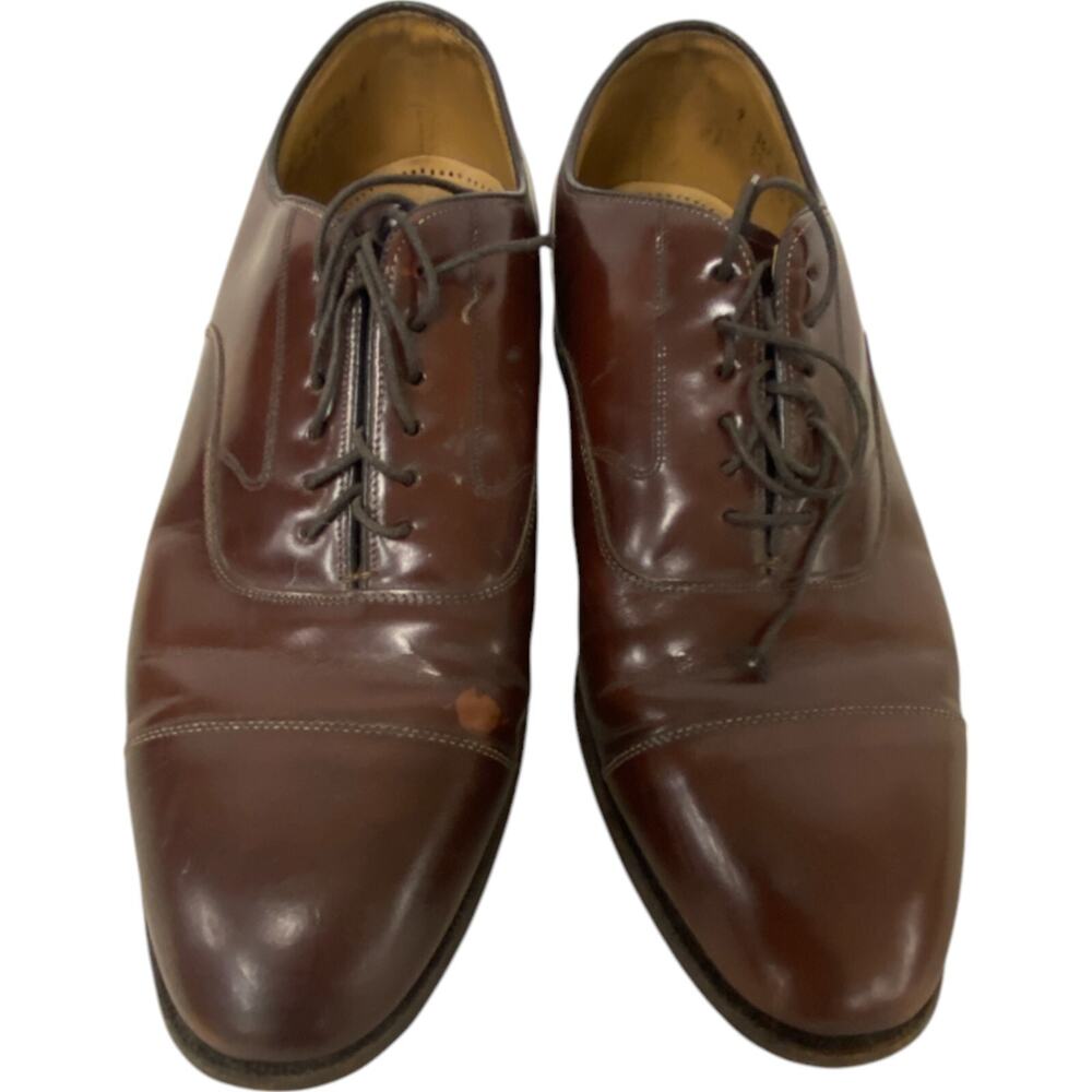 Johnston Murphy Optima Oxford Shoes Mens Size 9 Brown Leather Cap Toe Lace Up